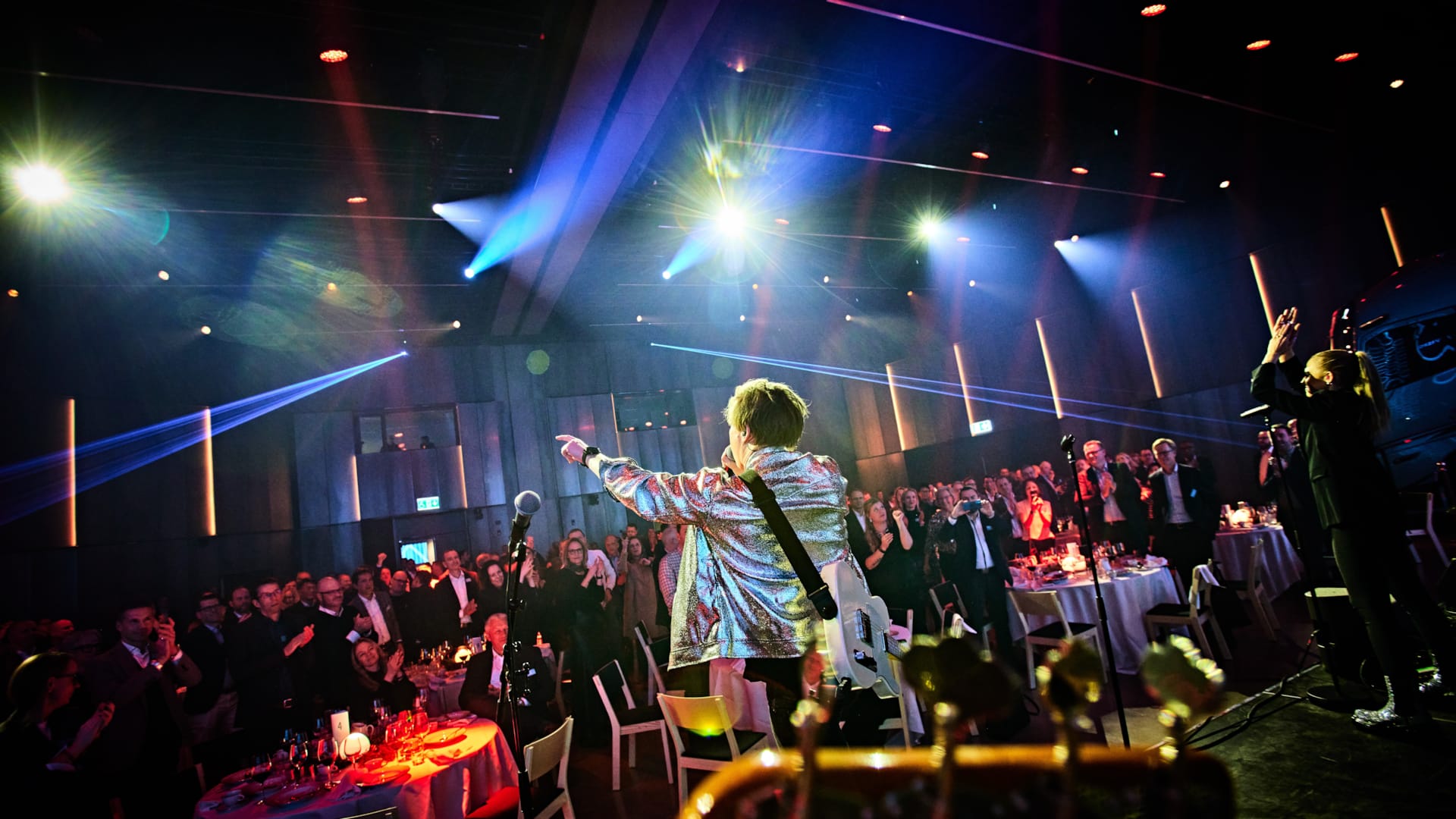 Event in event hall at World of Volvo in Gothenburg, flexible venue for large meetings and events.