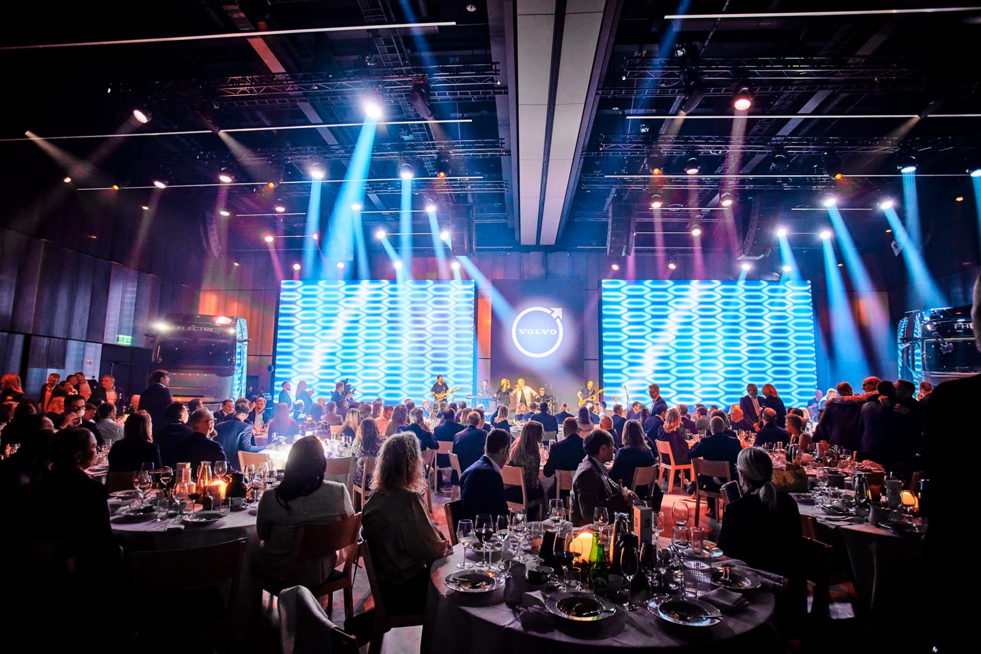 Event hall at World of Volvo in Gothenburg, flexible venue for large meetings and events.