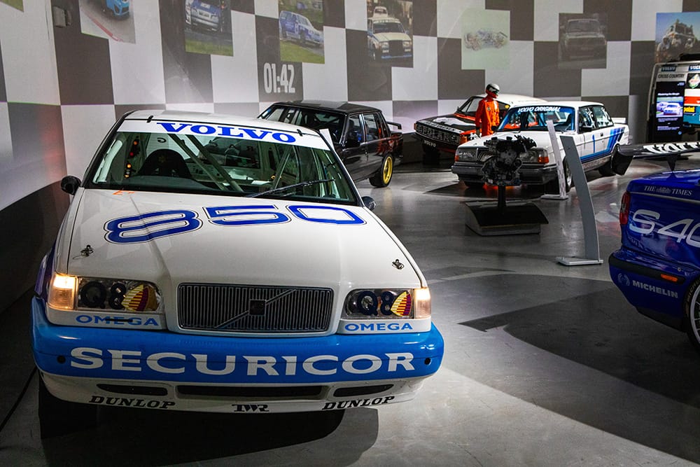 Volvo 850 in the exhibition ”Volvo in Motorsport” at World of Volvo in Gothenburg. 