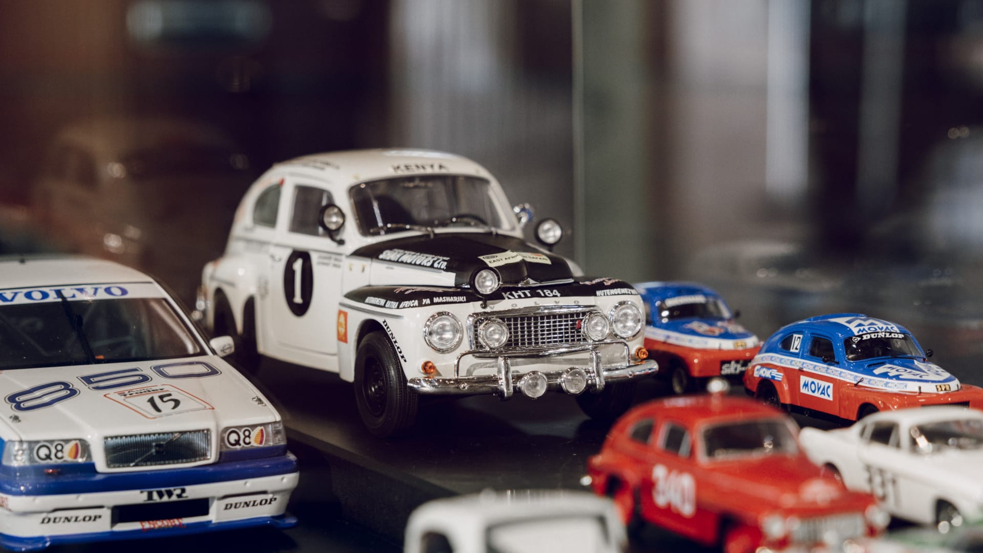 Scale model of "Volvo PV544" in the ”Volvo Models through the years” exhibition at World of Volvo in Gothenburg.