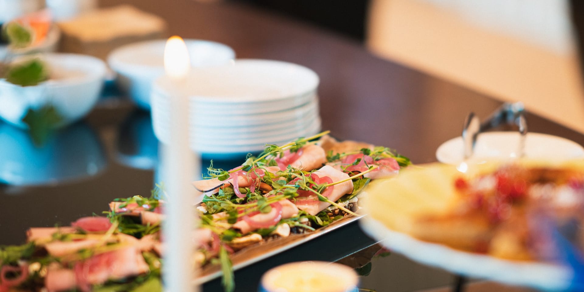 Lyxig frukost under konferens på World of Volvo i Göteborg.